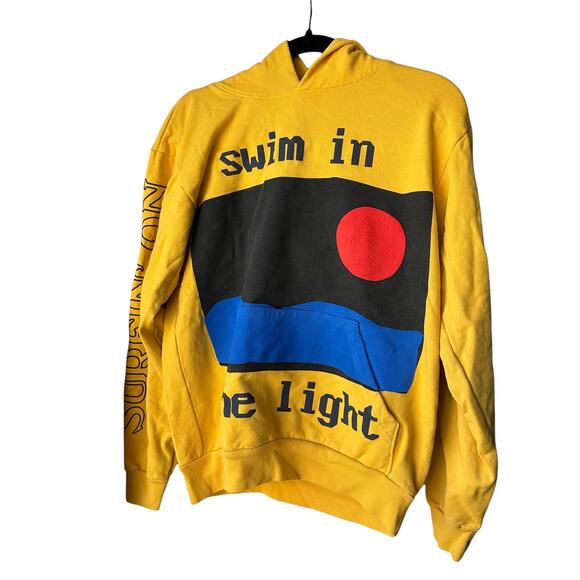 kid cudi coachella 2019 swim in the light yellow hoodie women small - Picture 1 of 7